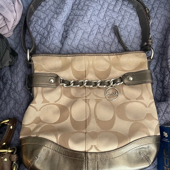 Guess Wallet -$10 Light Coach Bag -$80 Dark Brown Coach Bag $80 or $160 for both - Picture 3 of 5